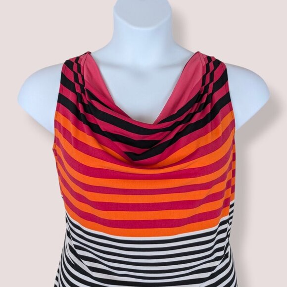 Calvin Klein Striped Cowl Neck Top - Picture 3 of 6